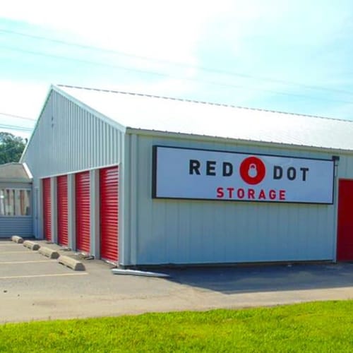 Outdoor storage units at Red Dot Storage in Wichita, Kansas