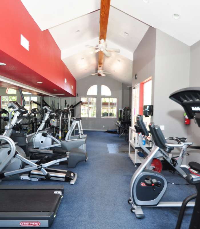 Community gym at Villas At Camino Bernardo in San Diego, California