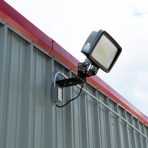Bright exterior lighting at Red Dot Storage in Winchester, Kentucky