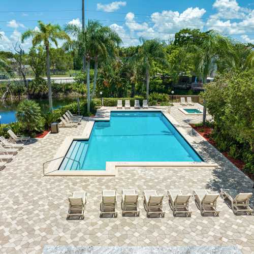 Second swimming pool at Emerald Palms in Miami, Florida