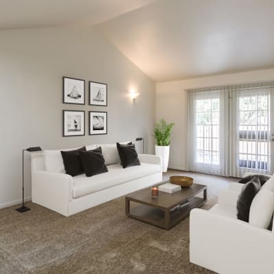 A furnished living room at Carl Vinson Park in Lemoore, California