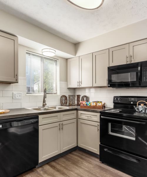 Upgraded kitchen at Albany Landings in Westerville, Ohio