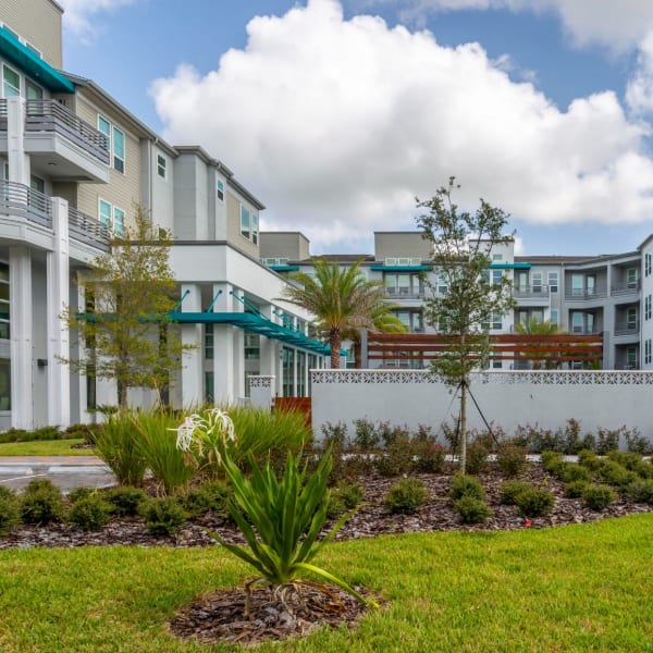 Front of resident clubhouse at 50 Paramount in Sarasota, Florida