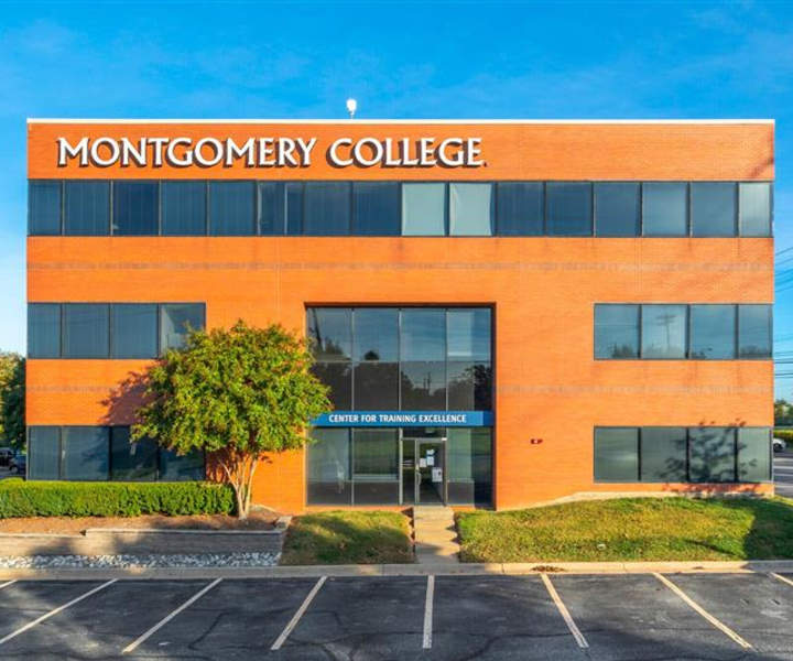 Montgomery College building at Montgomery Club V in Gaithersburg, Maryland