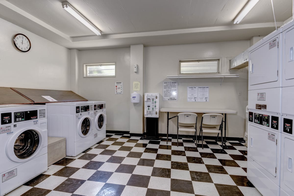 Onsite laundry room for residents to use for an easy laundry day at Hill House in Washington, District of Columbia