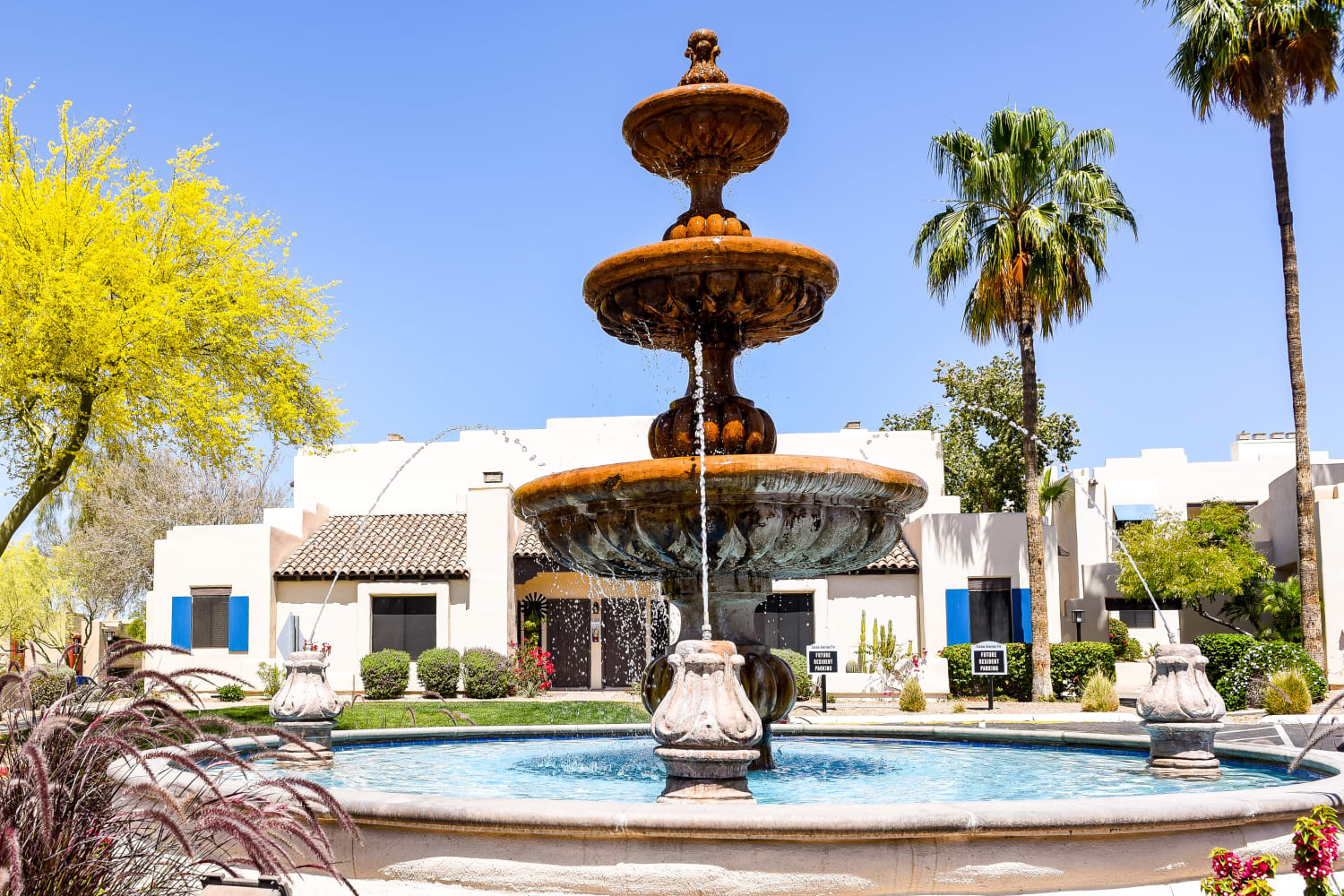 Fountain at Casa Santa Fe Apartments in Scottsdale, Arizona