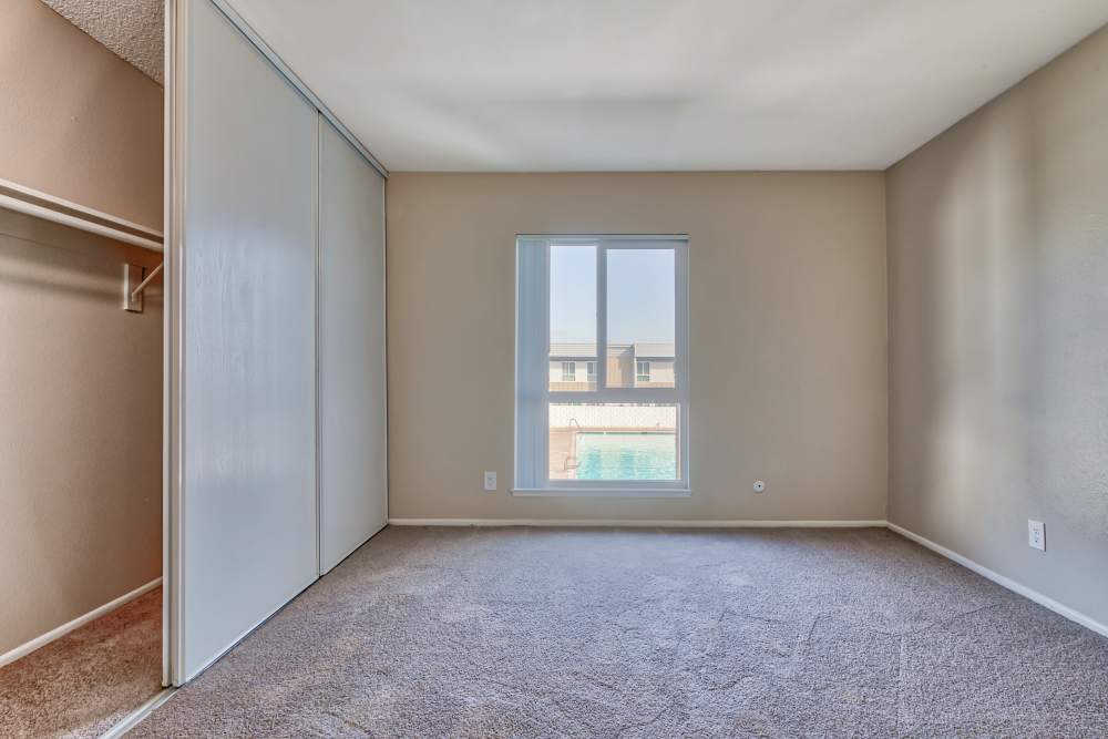 Apartment bedroom at Sycamore Court in Garden Grove, California