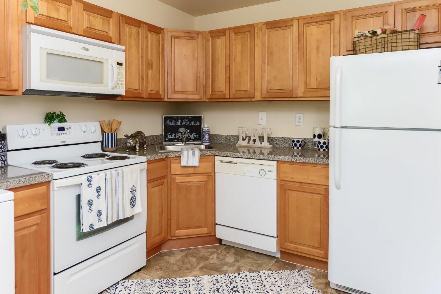 Kitchen in a home at Sherwood Village Apartment & Townhomes in Eastampton, New Jersey