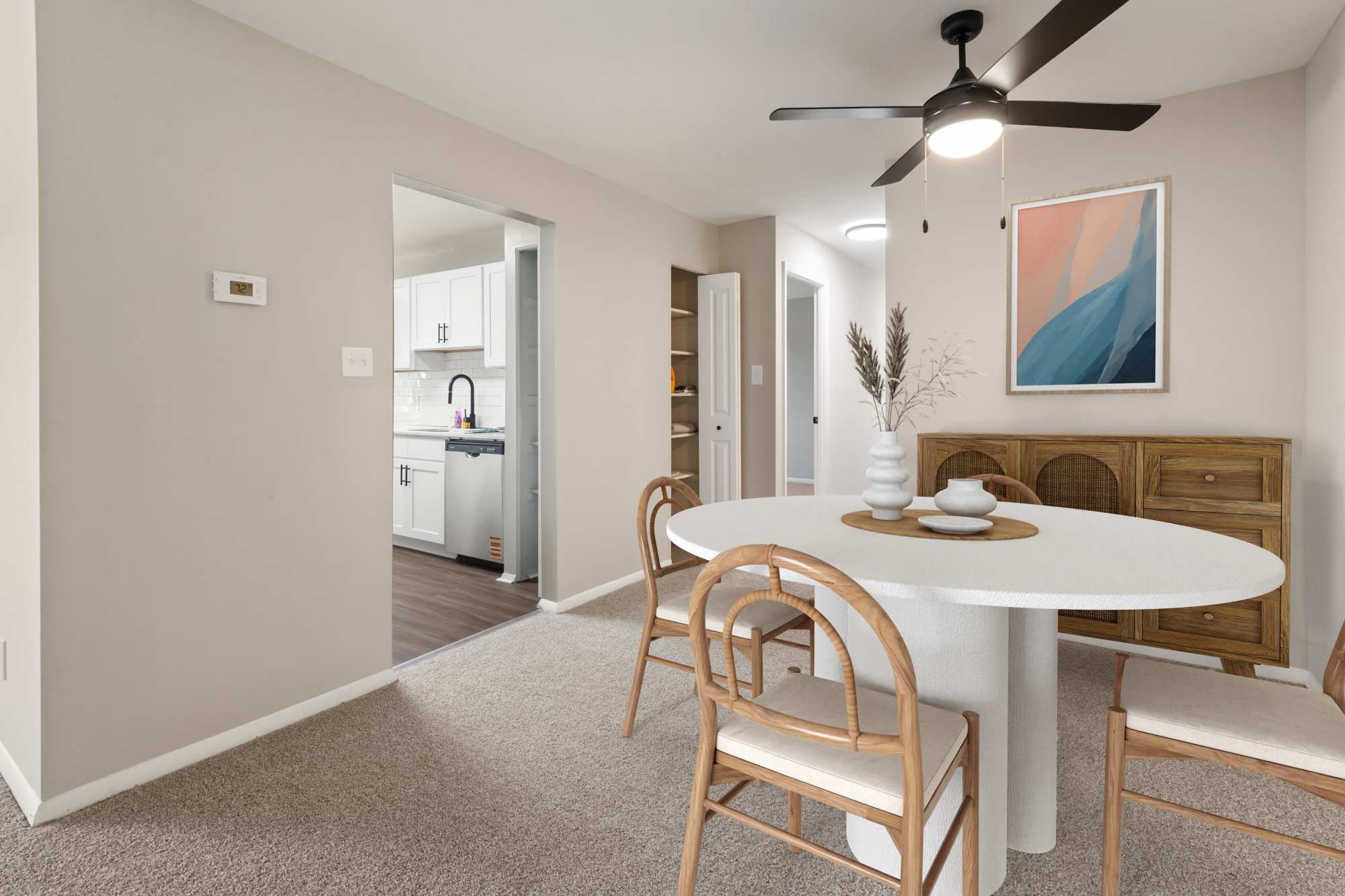 Dining room and living room at Greenspring in York, Pennsylvania