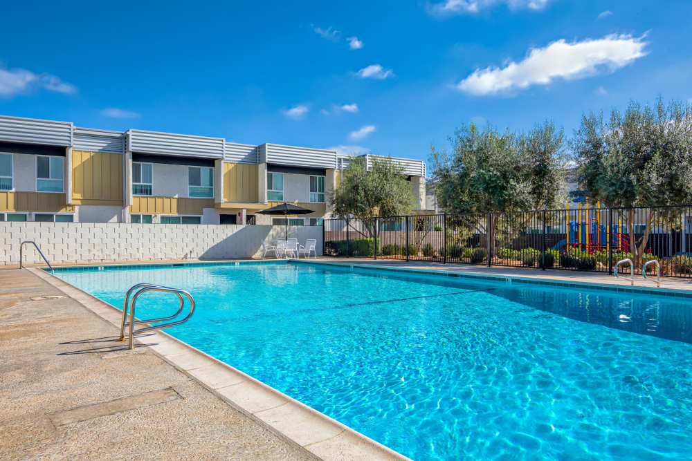 Pool at Sycamore Court in Garden Grove, California