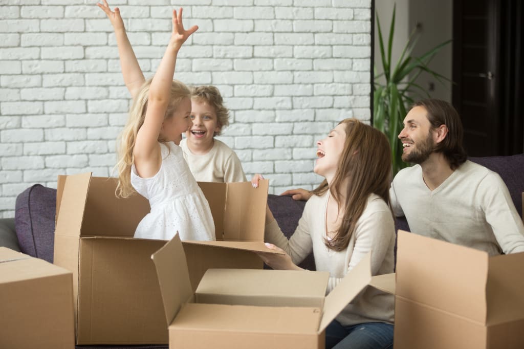 Packing self storage boxes at U-Store-It in Macomb, Illinois
