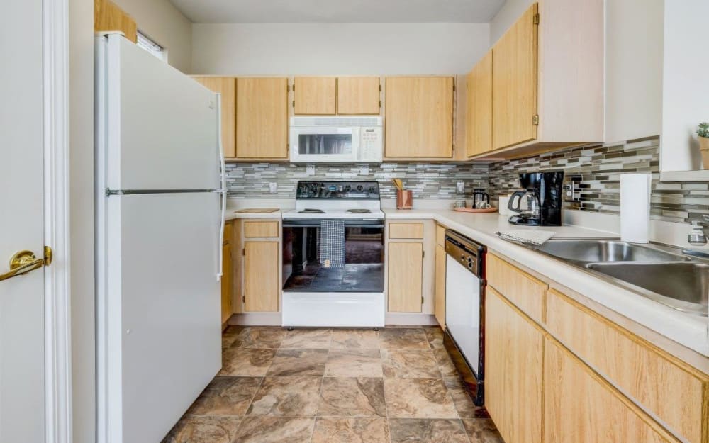 Spacious kitchen at Highlands of Montour Run in Coraopolis, Pennsylvania 