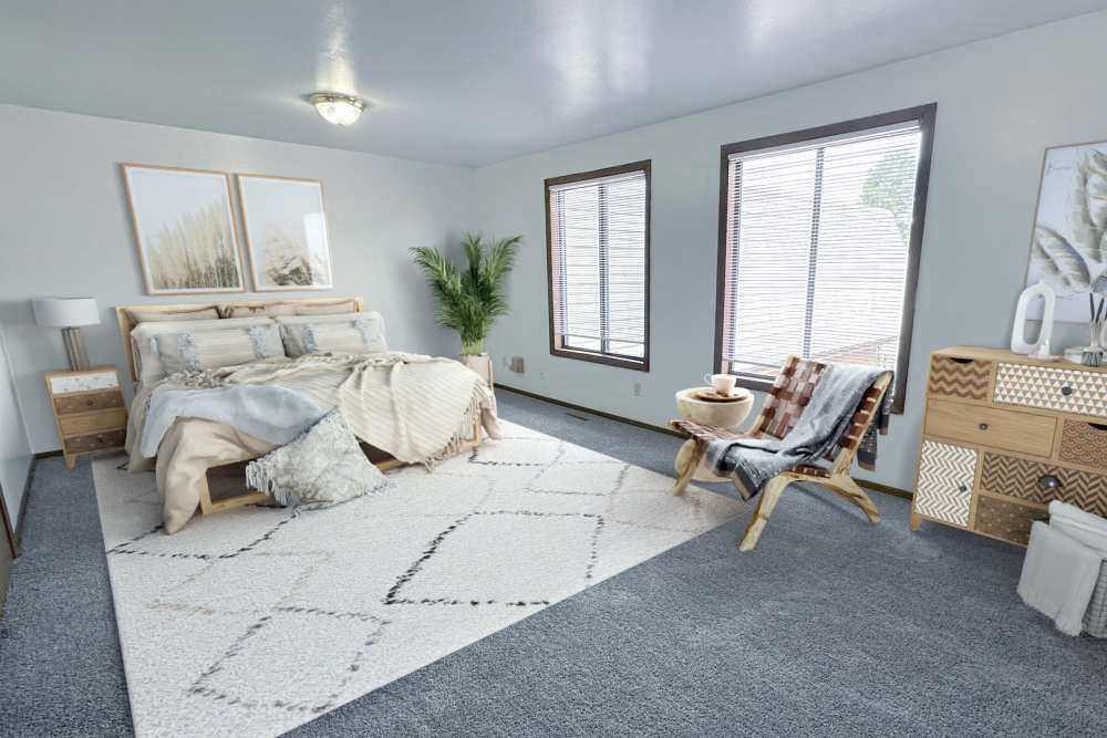 Master bedroom at Heatherwood Terrace in Mansfield, Ohio