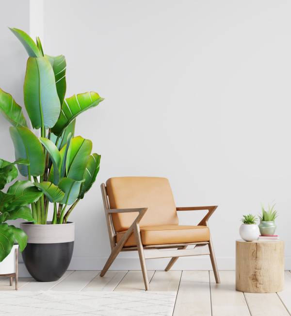 Chair in the living room at McCue Galleria in Houston, Texas