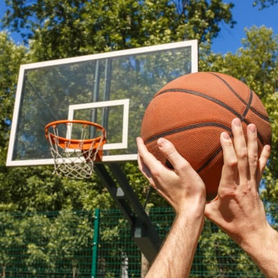 A basketball court at Forster Hills in Oceanside, California