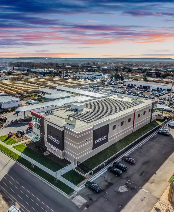 Aerial view of StorQuest Self Storage in Boulder, Colorado