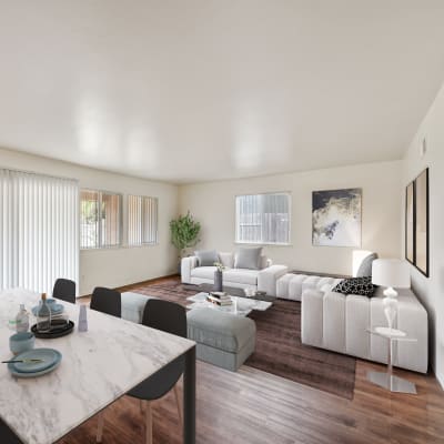 A furnished living room at Bard Estates in Port Hueneme, California