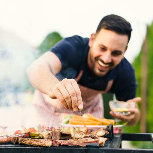 Barbeque station at Scottsdale, Arizona near Sonoran Vista Apartments