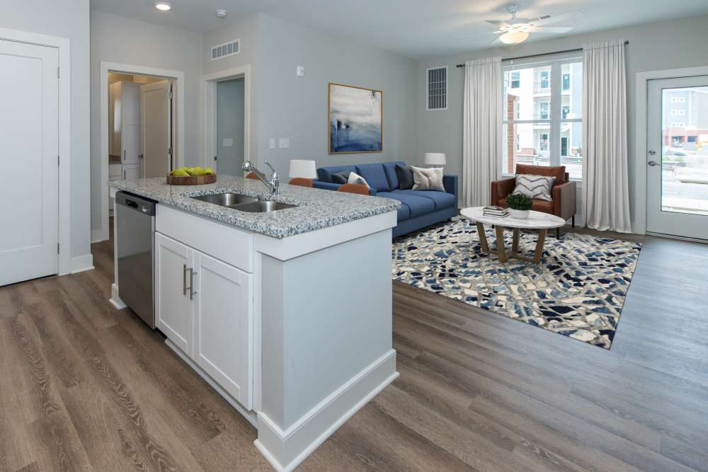Expansive apartment interior at Palmer's Creek, Fredericksburg, Virginia