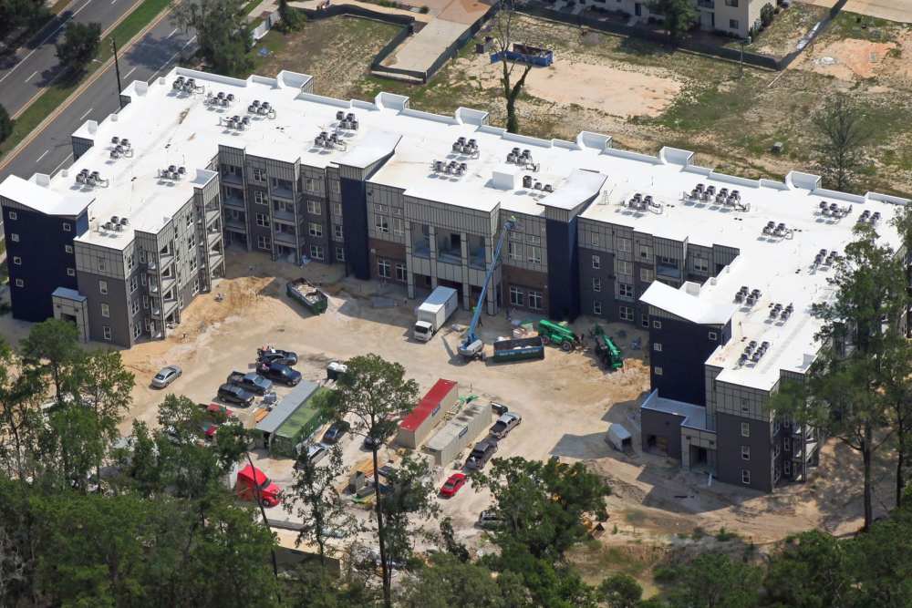Aerial view of an apartment at Williston Pointe in Gainesville,Florida