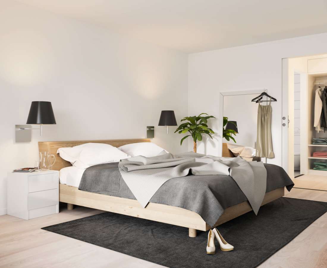 Bedroom at Parklane Apartments in Rochester, New York