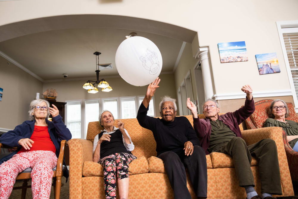 residents playing game at The Heritage at Eldridge Parkway in Houston, Texas