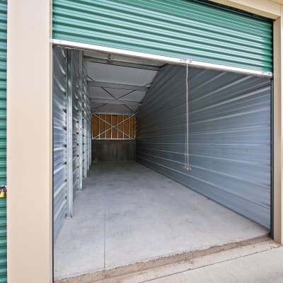 An open storage unit at Storage Star - Anchorage South in Anchorage, Alaska