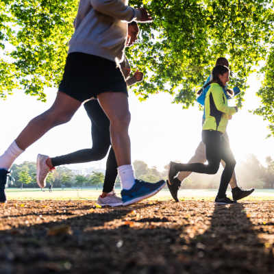 Group of residents jogging at a park near Century Clearbrook, Frederick, Maryland