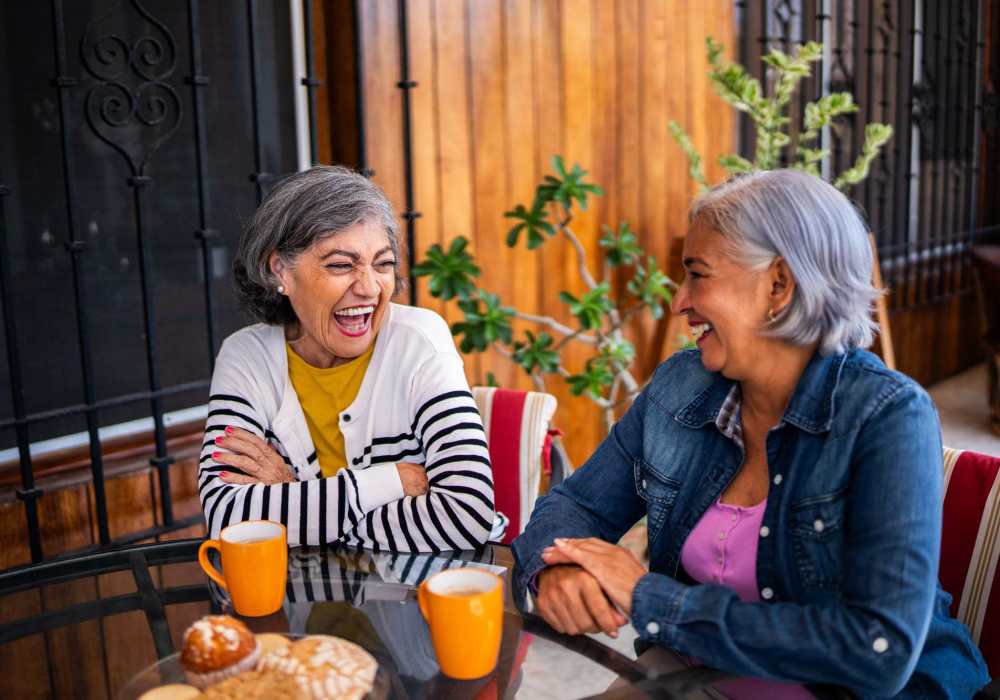 Residents enjoying food at their favorite restaurant at Cabrillo Apartments in Scottsdale, Arizona