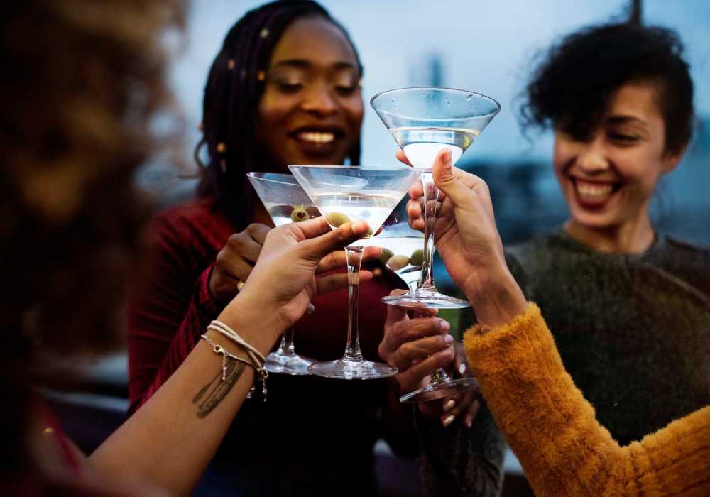 Resident enjoying their drinks near Red Knot at Edinburgh in Chesapeake, Virginia