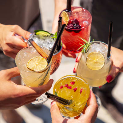 Residents going for a drink near Parkside Towns in Richardson, Texas