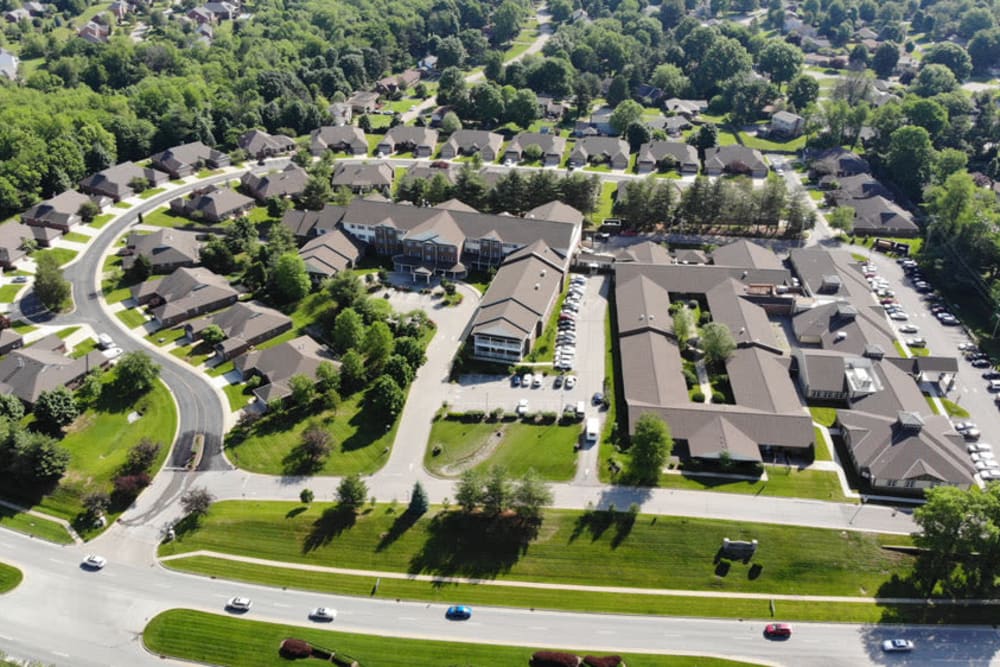 Aerial view of The Willows at Springhurst in Louisville, Kentucky