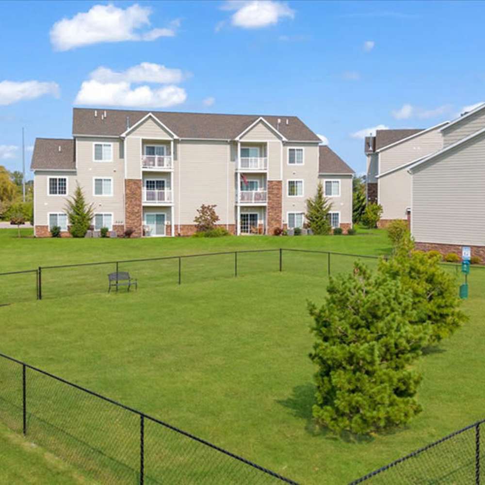 Pet park at The Haven at Grand Landing Apartments in Grand Haven, Michigan