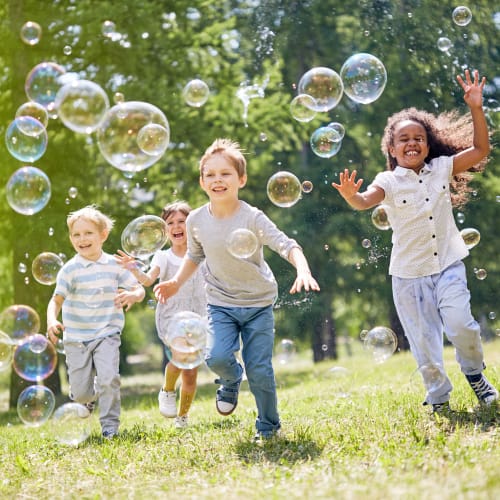 Kids having fun at park near Prospect View in Santee, California