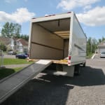 back of a moving truck at Chenal Storage Center in Little Rock, Arkansas