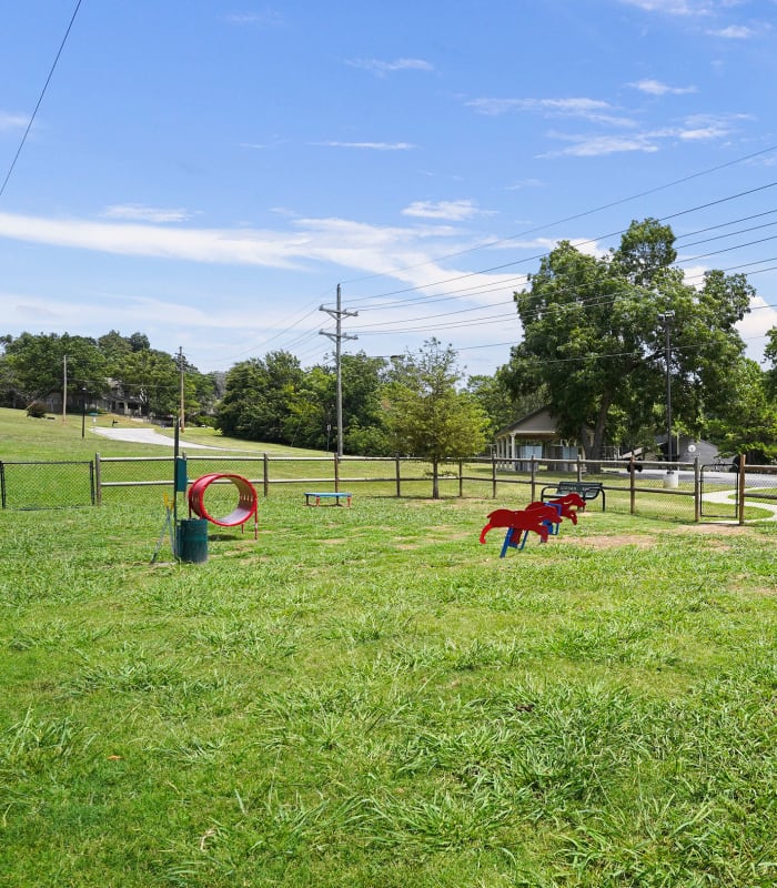 Dog park at Country Hollow in Tulsa, Oklahoma