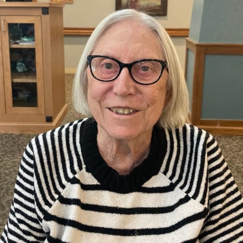 Resident cat mask at Glen Carr House Memory Care in Derby, Kansas