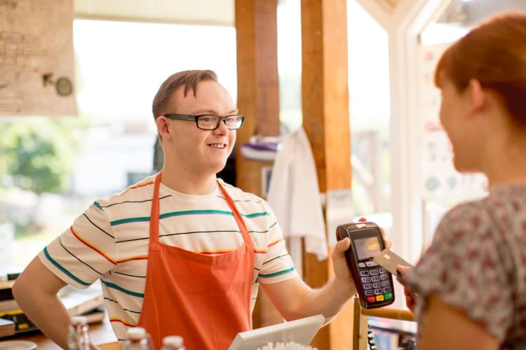 Shopping in a cool local shop near Mercantile River District in Fort Worth, Texas