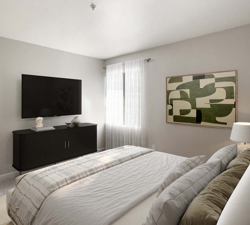 Bedroom at Mill Springs Park Apartment Homes in Livermore, California