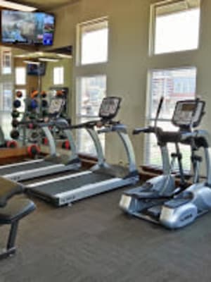 Fitness center at The Icon at Lubbock in Lubbock, Texas