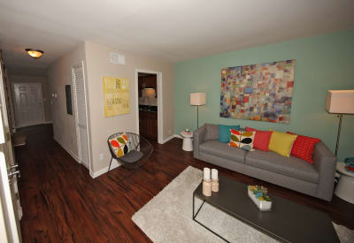 Spacious living room at The Broadway at East Atlanta