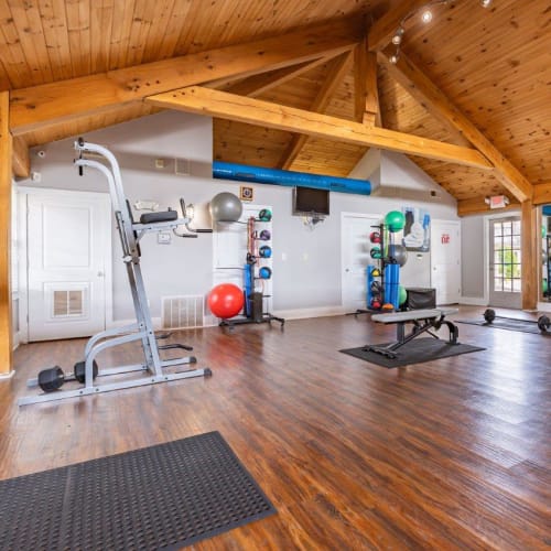 State of the art fitness center at Atkins Circle Apartments & Townhomes in Charlotte, North Carolina 