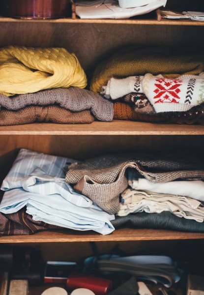 a messy closet