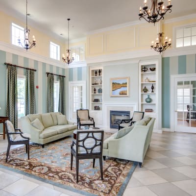 Resident lounge at Thomason Park in Quantico, Virginia