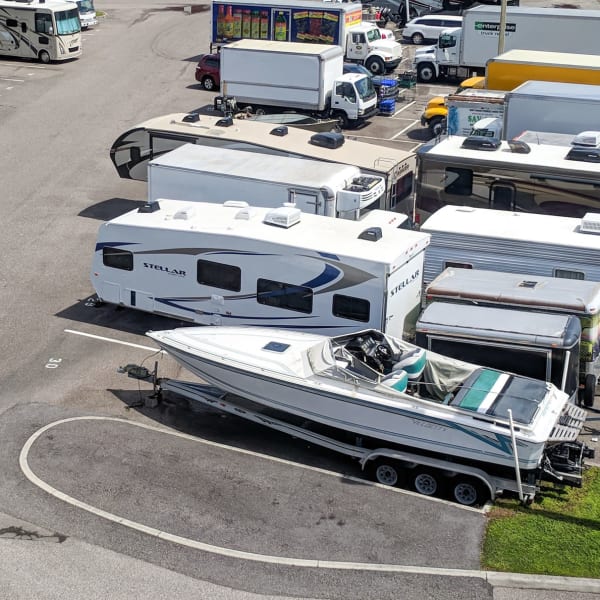 RV and boat storage at StorQuest Self Storage in Arlington, Texas