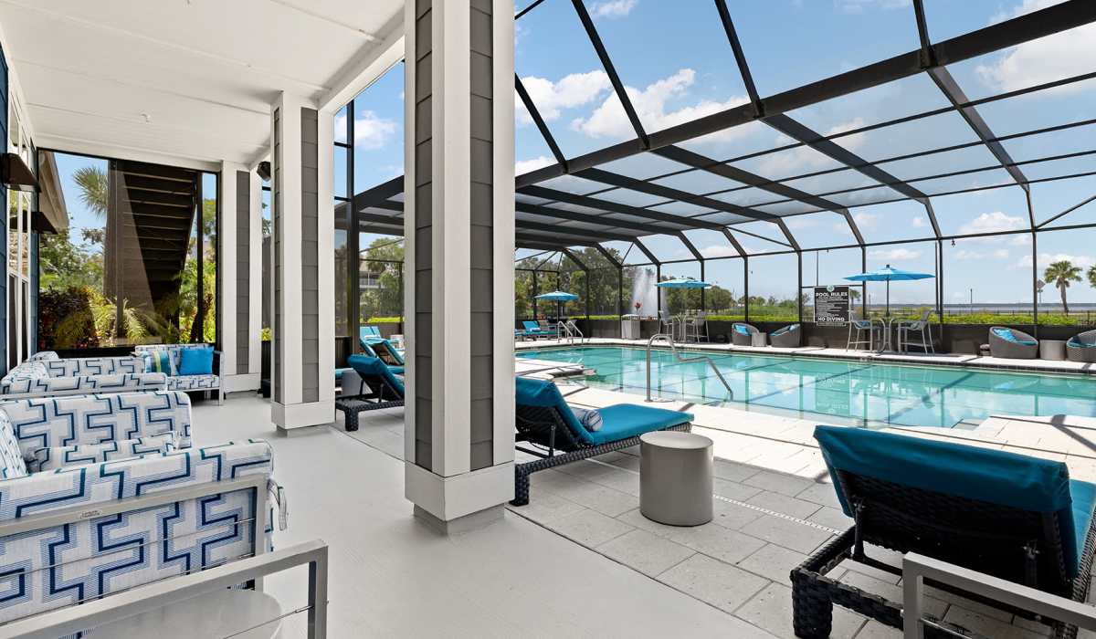 Community pool at Vue on Lake Monroe in Sanford, Florida