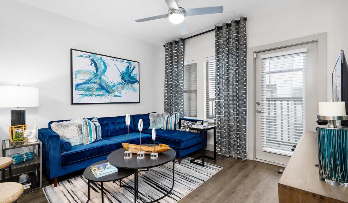 Model Living Room at SoBA Apartments in Jacksonville, Florida