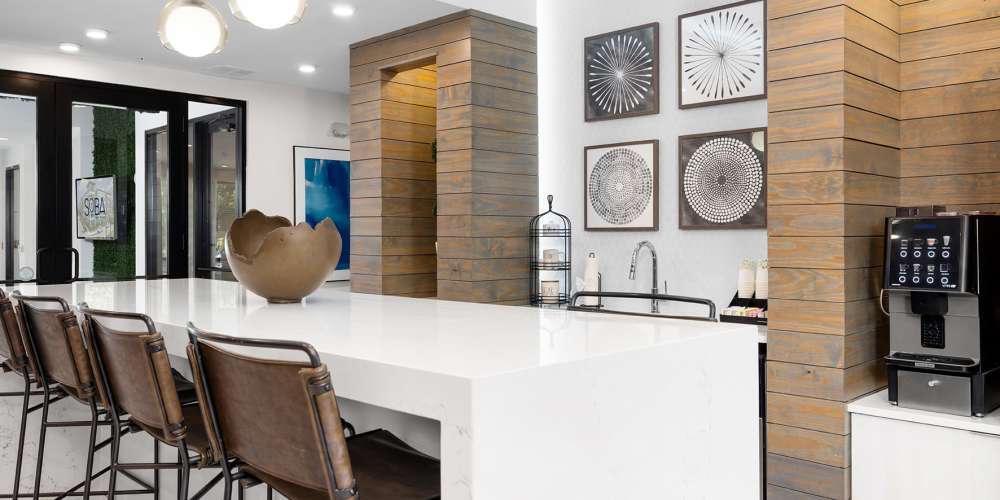 Common game room with large pool table at SoBA Apartments in Jacksonville, Florida
