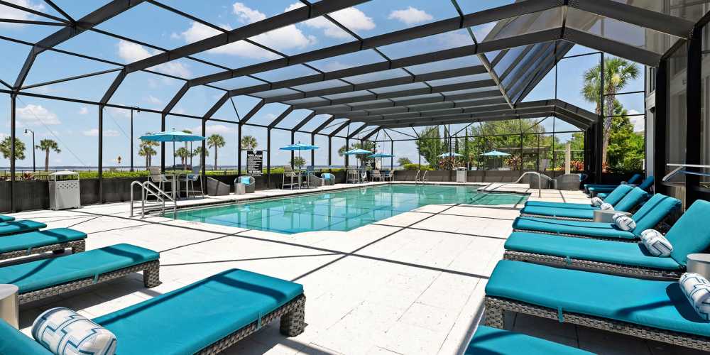 Luxury indoor pool at Vue on Lake Monroe in Sanford, Florida