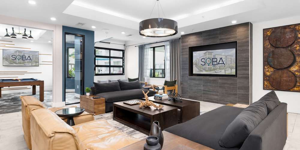 Community Clubhouse SoBA Apartments in Jacksonville, Florida